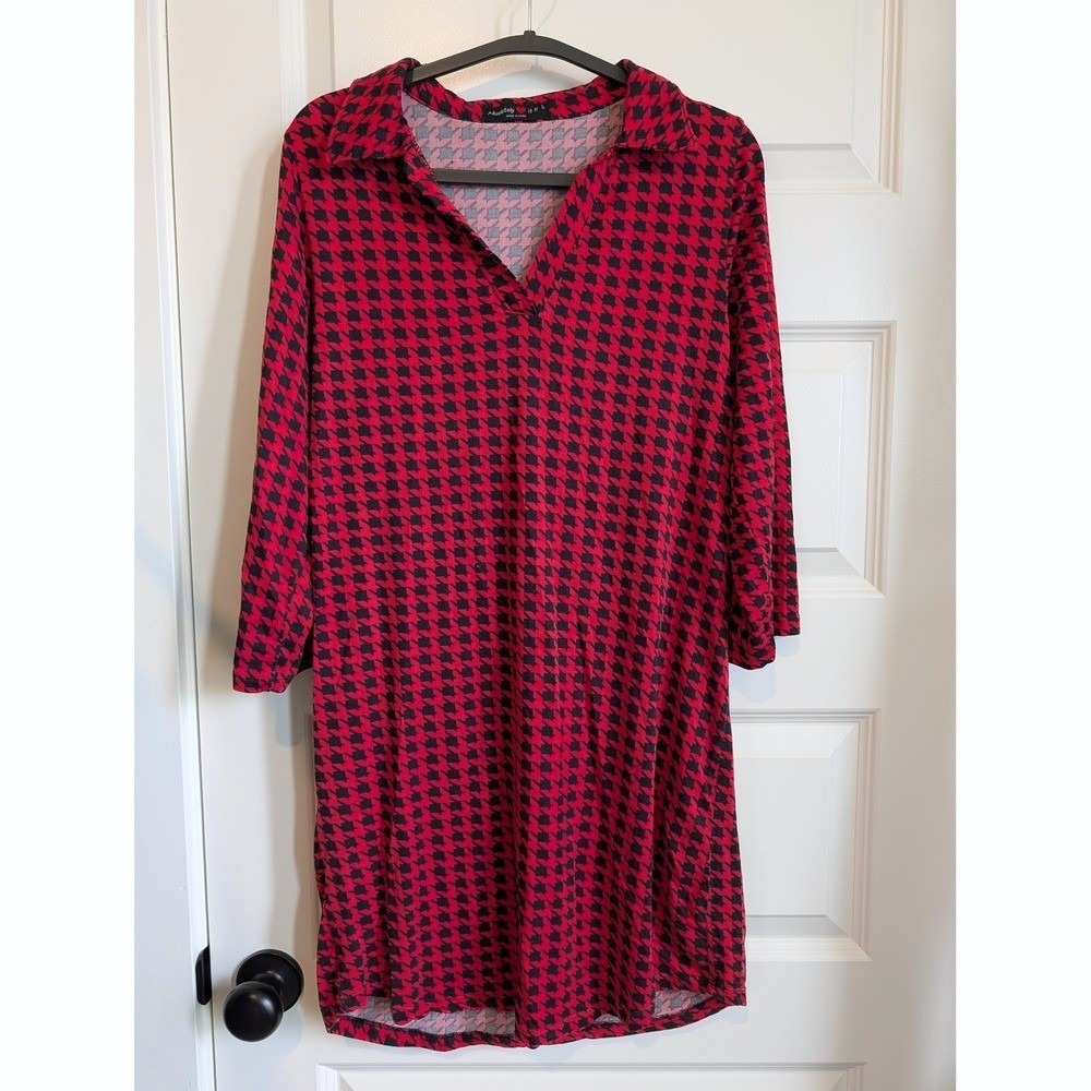 Absolutely Love It Houndstooth Shift Dress